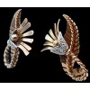 Boucles d'oreilles clips en or et diamants
