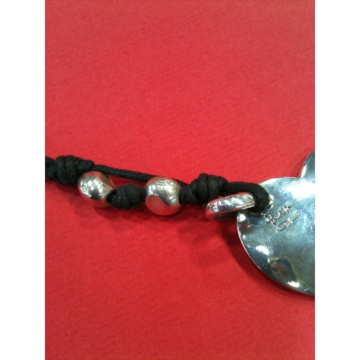 Sautoir Dodo Pomellato Coeur en argent sur cordon