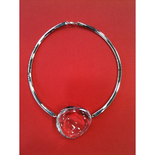 Collier Ras De Cou BACCARAT - Cœur En Cristal Dans Son écrin - Superbe Et élégant