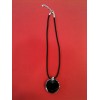 Pendentif Baccarat Eclipse sur cordon noir