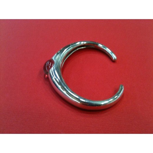 Bracelet Baccarat  demi jonc en argent et cristal