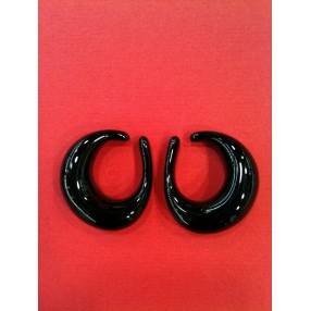 Boucles d'oreilles Baccarat Bohême noires