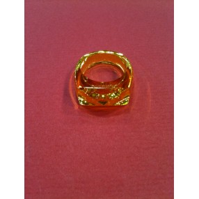 Bague Baccarat en cristal jaune