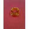 Bague Baccarat en cristal jaune