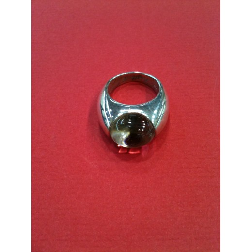 Bague Baccarat Cabochon en argent cristal