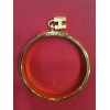 Bracelet Hermès Pampille H en cuir et plaqué or