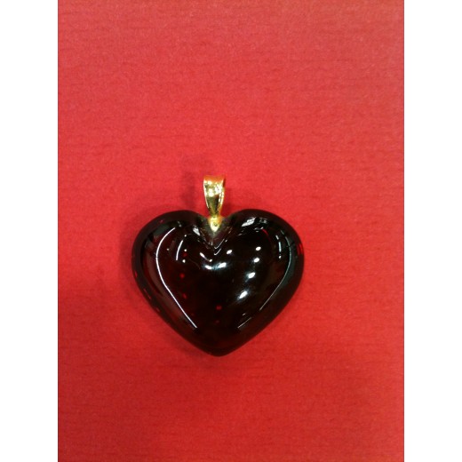 Pendentif Baccarat Coeur en cristal et or