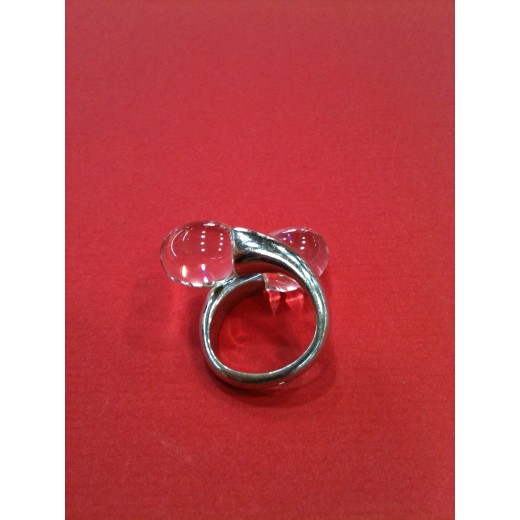 Bague Baccarat Tentation Duo en cristal et argent