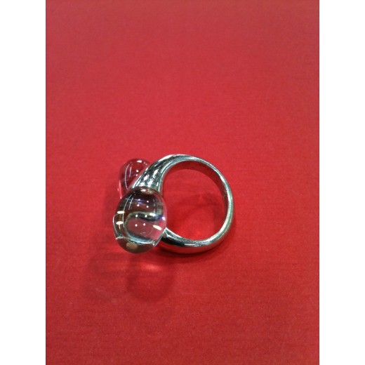Bague Baccarat Tentation Duo en cristal et argent