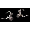 Boucles d'oreilles dormeuses en or et diamants