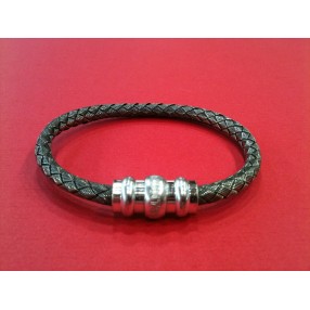 Bracelet Montblanc Contemporary en argent et cuir