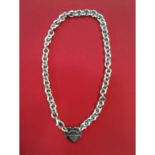 Collier Tiffany Pendentif plaque Coeur en argent