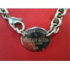 Collier Tiffany Pendentif plaque en argent