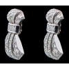 Boucles d'oreilles Nœuds Art déco diamants 