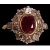 Bague Pompadour rubis diamants