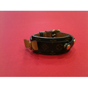 Bracelet Louis Vuitton Message en cuir Monogram