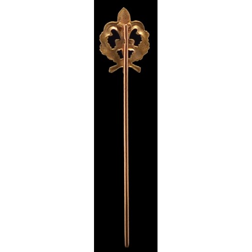Épingle ancienne fleur de lys en or