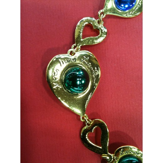 Collier YSL Coeurs en plaqué or 