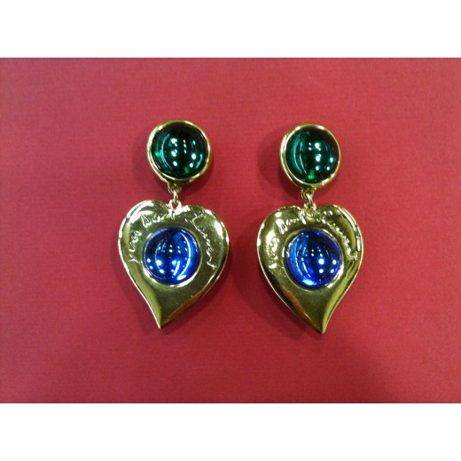 Boucles d'oreilles YSL Vintage en plaqué or