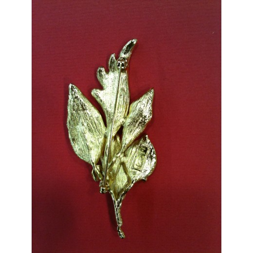Broche YSL en plaqué or