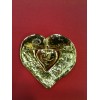 Broche Christian Lacroix  Coeur en métal doré