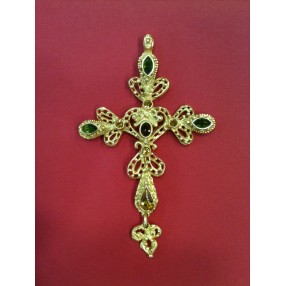 Pendentif  Christian Lacroix Croix en métal doré