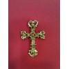 Broche- Pendentif Christian Lacroix  Croix en métal doré
