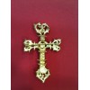 Broche- Pendentif Christian Lacroix  Croix en métal doré