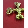 Broche- Pendentif Christian Lacroix  Croix en métal doré