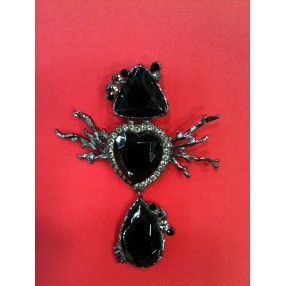 Broche- pendentif Christian Lacroix en métal et agathe
