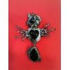 Broche- pendentif Christian Lacroix en métal et agathe