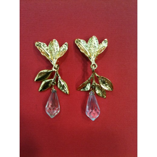 Boucles d'oreilles YSL Vintage en plaqué or