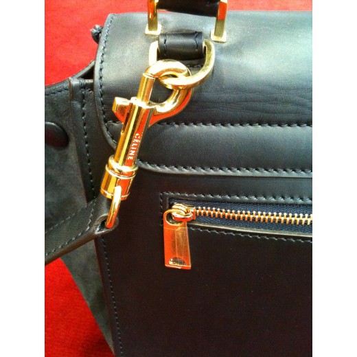 Sac Céline Trapèze en veau bleu marine 