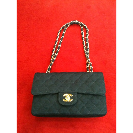 Sac Chanel 2.55 en tweed noir