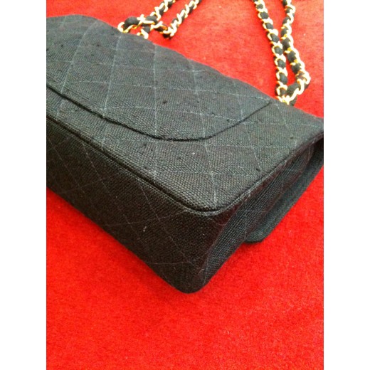 Sac Chanel 2.55 en tweed noir