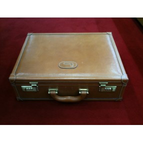 Malette- attaché case Lancel en cuir gold