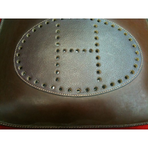 Sac Hermès Evelyne en cuir chocolat