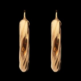 Boucles d'oreilles créoles torsadées en or