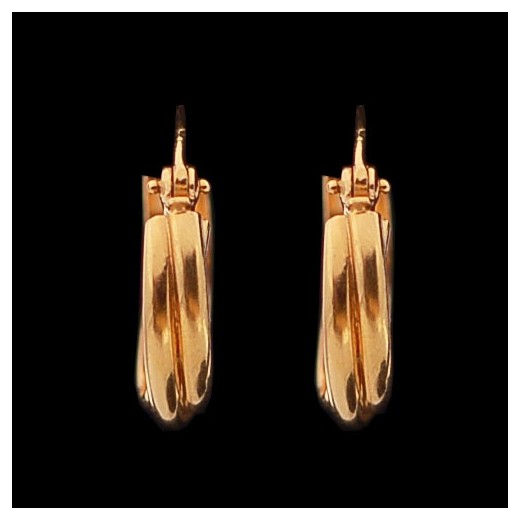 Boucles d'oreilles créoles torsadées en or