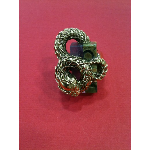 Bague Roberto Cavalli Serpent en métal doré