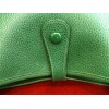 Sac Hermès Evelyne en cuir vert