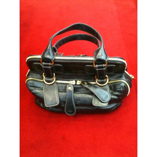 Sac Chloé porté main bag en cuir noir