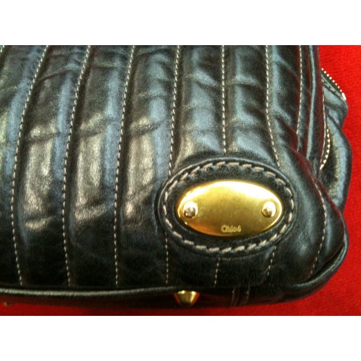 Sac Chloé porté main bag en cuir noir