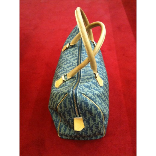 Sac Dior en toile logo et cuir