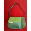 Sac Swarovski en daim, cuir et cristaux verts