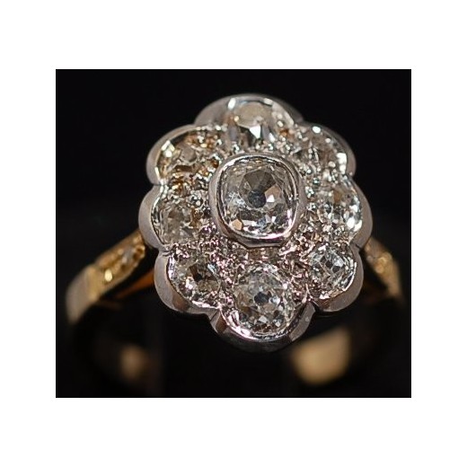 Bague marguerite diamants 1930's