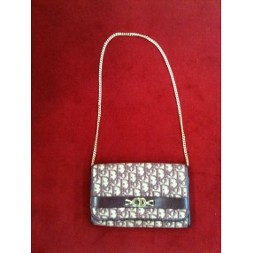 Pochette Christian Dior en toile logo bordeaux