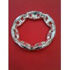 Bracelet Hermès Cassiopée en argent et saphirs blancs