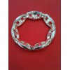 Bracelet Hermès Cassiopée en argent et saphirs blancs