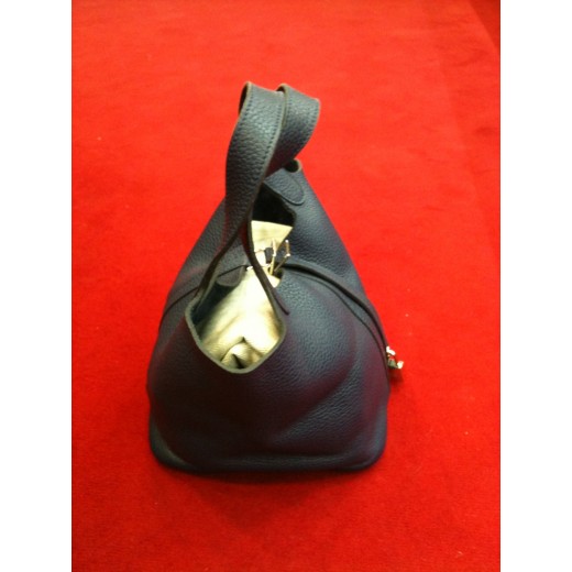 Sac Hermès Picotin PM en cuir bleu